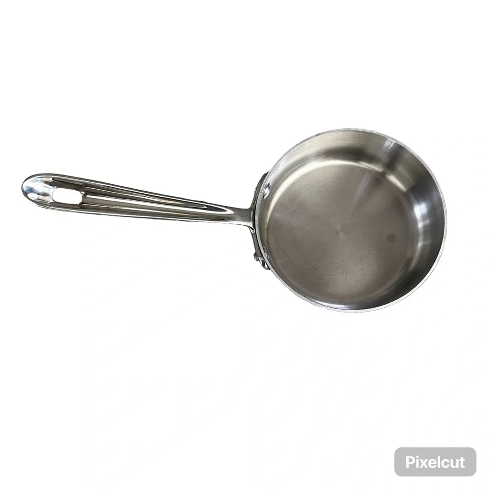 All-Clad 1qt Butter Warmer Small Sauce Pan Silver Stainless Steel Riveted Handle